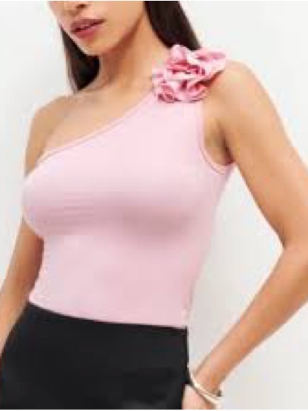 Reformation Camilla Pink One Shoulder Top